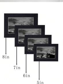 15pcs Black (With Backboard) Minimalist Elegant Corridor Wall Decor Memorial Paper Photo Frames Wall Hanging Paper Photo Frames Home Wall Decoration For Holiday Celebration And Home Decor (Paper Product) - Multicolor - View 8