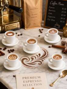 Resin Mini Latte Art Coffee Cup Pendant, Miniature Resin Beverage Cup Figurine, Suitable For DIY Bakery, Coffee Shop Decoration, Home Desktop Decor - Multicolor - View 8