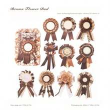 Vintage Style Handmade Ribbon Bows/Badges Material, Suitable For DIY Scrapbooking, Ita Bag Decoration, Collage And Sticker Art - A - View 7