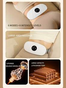 Abdominal Massage Device, Vibration Slimming Machine, USB Rechargeable, 9 Intensity Levels, 6 Modes, Abdominal Fat Burning Machine, Vibration Slimming Equipment, Abdominal Fitness Equipment, Suitable For Home And Office Use, Ideal Holiday Gift - View 3