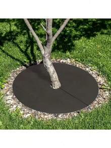 5pcs Thick Breathable Non-Woven Isolation Fabric, Multi-Size No Cutting Needed, Reusable Round Tree Planting Mat, Moisture Retention & Frost Protection Lawn Cover, Suppression, Root Protection, Garden Ground Cover Mat - A - View 9