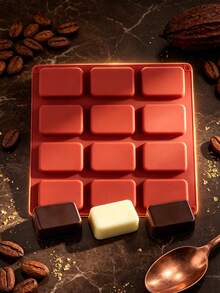12-Cavity Rounded Rectangle Silicone Mold, Creative 3D Rectangular Handmade Soap Mold, Heat-Resistant Rounded Rectangle Silicone Mold, Suitable For Aromatherapy Candle Mold, Chocolate Mold, Cold Process Soap Mold, DIY Resin Mold, Baking Mold, Silicone Dropper Set - Multicolor - View 2