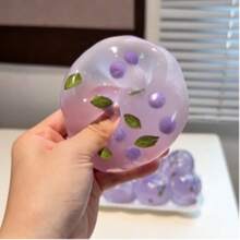 1 buah Bola Squishy Buatan Tangan Manik Anggur Ungu, Mainan Remas Tekstur Minyak Kelapa, Mainan Pereda Stres Lembut dan Lentur, Bola Dekompresi Sensorik Buah Realistis, Hadiah Relaksasi Buatan Tangan Kreatif untuk Remaja & Dewasa - MultiWarna - View 9
