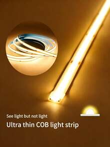 1m/2m/3m/4m/5m COB LED Strip Light, USB Interface, 5V Low Voltage Flexible Self-Adhesive Touch Switch Light Strip, Suitable For TV Backlight, Cabinet, Wardrobe, Home And Holiday Atmosphere Decoration - Touch Type - View 6