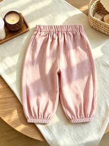Young Girl 2026 New Anti-Mosquito Long Pants Casual Loose Sun Protection Cuffed Pants Lightweight Breathable Summer Essential - Pink - View 2