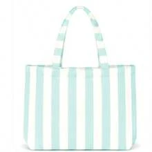 1pc Personalized Name Striped Beach Tote Bag, Customized Name Summer Pool Handbag, Large Capacity Vacation Shopping Shoulder Bag, Suitable For Travel And Daily Use, Monogrammed - Multicolor - View 12