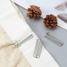 60pcs Stainless Steel Curtain Pleat Hooks, 4-Prong Pleat Clips, Suitable For Curtain Hooks, Drapery Pins, Curtain Clips, Window And Bathroom Curtain Pleaters, Stainless Steel Hooks - 60 Pieces - View 6