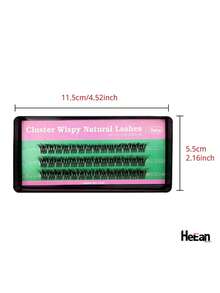 Cross Texture Cluster Natural Lashes Soft Wispy Individual Segmented False Eyelashes Reusable DIY Home Lash Clusters - View 5