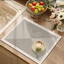 Kitchen Dish Drying Mat, Tabletop Absorbent Mat, Dish Drying Mat For Bowls And Plates, 3.6mm Thick - Line F - View 7