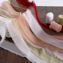Random 3 Rolls - Handmade Edged Chiffon Ribbon, Suitable For Wedding Invitations, Mother's Day, Bridal Bouquets, Gift Wrapping, DIY Crafts, Rustic Wedding Invitations, Bows, Wreaths, Christmas Decorations, Home Decor, Wedding Parties And Valentine's Day Gift Wrapping - Multicolor - View 7