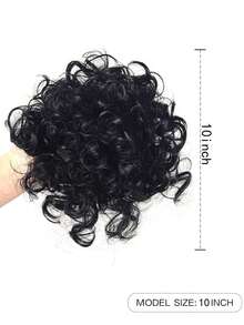 Naturally Voluminous Curls With An Adjustable Drawstring Hair Tie, Available In Multiple Colors. Stylish Updo Suitable For Everyday Wear. - Multicolor - View 4