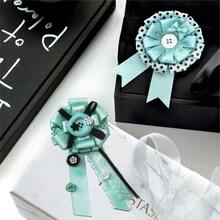 Vintage Style Handmade Ribbon Bows/Badges Material, Suitable For DIY Scrapbooking, Ita Bag Decoration, Collage And Sticker Art - A - View 4