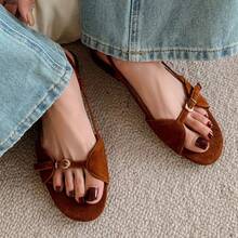 Women Flat Sandals - 棕色 - 查看 1