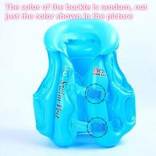 1pc Adult & Children Universal Life Jacket, Portable Inflatable Anti-Flip Anti-Slip Arm Floats, Beach Photo Prop Party Decoration, Summer Outdoor Swimming Accessory - Baby Blue - View 9