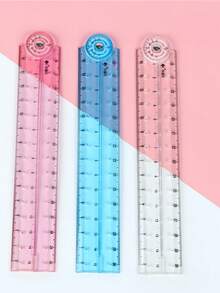 Regla flexible transparente de 30 centímetros, que se puede doblar para un almacenamiento fácil y tiene marcas claras. Herramienta de dibujo portátil y multifuncional, adecuada para bocetos, mapas, tareas escolares y uso de oficina. Regalo de vuelta a la escuela - Múltiples estilos - Ver 3