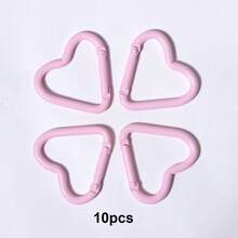 10pcs/Pack Painted Gourd Alloy Carabiner Spring Quick Release Buckle DIY Keychain Backpack Clip Business Gift Jewelry Accessory - Alloy Heart-shaped Carabiner - View 11
