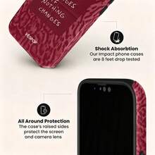 VESPOP Y2K Leopard Print Collage - 2-In-1 Phone Case Compatible With IPhone 17/16/15/14/13/12/11 Pro Max/Pro Plus/12 Mini/13 Mini, Compatible With Galaxy S26 S25 S24 S23 S22 S21 Plus Ultra Phone Case. Compatible With Pixel 8 9 10, (Leopard Print Collage + Raw Slogan) - Mixed Color 3 - View 5