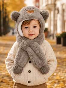 Cozy Hat For Fall And Winter – Featuring A Cute Bear Design, Soft And Warm, Perfect For Everyday Wear - Multicolor - View 2