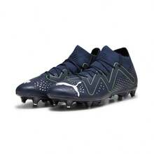 Puma Spring/Autumn Men's Sports Long Stud Football Shoes, Rain-Resistant Natural Grass Training Soccer Shoes 10736903 - Navy Blue-white-green - View 1