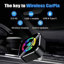 二合一无线CarPlay和Android Auto适配器，即插即用，USB-C/USB无线接收器，支持方向盘控制，兼容和安卓手机，无需外接天线 - A - 查看 3