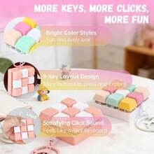 2026 Creative Novelty Popular Keycap Keychain, Mechanical Keyboard Design, Stress Relief Unique Desktop Toy Gadget Gift, 1pc Stress Relief Keyboard Keychain (Random Color) - Multicolor - View 3