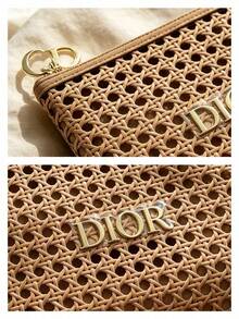 Dior Women's Makeup Bag Handbag Holiday Gift Gold Christmas Makeup Bag High Quality Portable With Handle Makeup Bag Gift - Gold - View 6