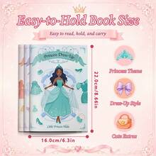 Princess Sticker Book For Girls, Cute Fantasy Sticker Activity Book, Creative Reusable Sticker Pages, Princess Dress Up Game, Fairy Tale World Coloring & Matching Activity Book, Fun Learning Craft Book, Imagination Development Toy, Travel Activity Bo - Children's Princess Sticker Book - View 4