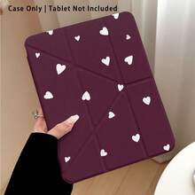 Heart Pattern Painted Effect Tablet Protective Case With Stand, Compatible With Honor 8/9/10/X8/X8A/X9/X8Pro/X9Pro, MatePad SE 11"/MatePad 11"/11.5", MatePad Pro, Apple 10th/11th Gen 2025 (A16), Galaxy Tab A7/A9 And Other Popular Models - Style 12 - View 1