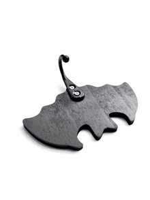 2pcs Halloween Black Bat Key Hooks, Wooden Creative Decorative Crafts - Multicolor - View 5