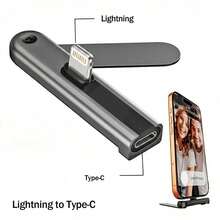 Foldable Phone Stand Charger Adapter, Type-C To Lightning/USB-C, Lightning To Type-C, 240W PD Stand Adapter With Foldable Phone Stand Extension, For Data Transfer On Smartphones, Tablets, Laptops - Multicolor - View 11
