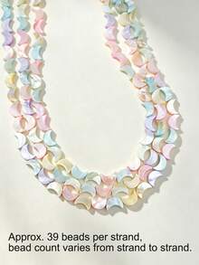 1 Strand Candy Color Sweet Natural Shell Beads Moon Star Heart Shaped Shell Beads Colorful Rice Beads Round Beads DIY Jewelry Making And Decoration Beads For Women Necklace Bracelet Earrings - Candy Colors (Random Assortment) - View 7