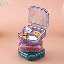 Mini Portable Airtight Silicone Pill Box, Dust-Proof Moisture-Proof Medicine Storage Organizer - Multicolor - View 8