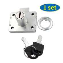 1/2Set Drawer Lock With Key, Used For Bedside Tables, Wardrobes, Office And Household Furniture Locks - A - View 8