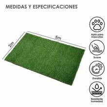 Césped Artificial Alfombra 2m x 5m Pasto Sintético Suave, Impermeable para Patio, Terraza, Decoración Exterior, Mascotas y Zonas de Juegos - Alfombra de césped 2*5m - Ver 11
