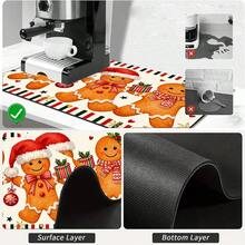 1pc Christmas Dish Drying Mat, Coffee Machine Mat, Christmas Gingerbread Man Pattern Dish Drying Mat, Absorbent Quick-Dry Table Protector, Christmas Holiday Table Mat, Kitchen Countertop Non-Slip Drainage Mat, Holiday Atmosphere Decorative Mat Home Gift, Desktop Decoration - XYLSD-855 - View 9
