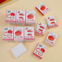 1/4/9/18/36 Packs Cartoon Pattern Handkerchief Tissues, Each Pack (3 Layers 8 Sheets) Cute Apple Pattern, Portable Small Pack Tissues, Handkerchief Tissues, Student Pocket Tissues, Back To School Essential - Multicolor - View 7