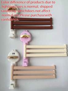 1pc Suction Wall Mounted Kitchen Cloth Storage Rack, 3 Tier Rotatable Drainage Towel Holder, Multi Purpose Household Organizer Rack With Hollow Drainage Design, Space Saving Plastic Accessory For Kitchen Bathroom Daily Storage - Multiple Colors and Styles - View 10