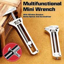 Multifunctional Mini Wrench, Adjustable Small Wrench With Window Breaker, Bottle Opener And Screwdriver, Pocket Tool With Caliper Keychain, New Portable Multifunctional Micro Caliper Adjustable Wrench EDC Mini Wrench Multifunctional Keychain Small Board - A - View 1