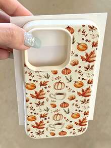 1 buah Casing Ponsel Tahan Benturan Motif Kopi Musim Gugur Vintage Fashion, Kompatibel dengan iPhone 18/18Pro/18ProMax/17/17Pro/17ProMax/16/16Pro/16ProMax/15/15Pro/15ProMax/14/13/12/11 - MultiWarna - View 1