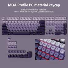 MOA Profile 果凍鍵帽 PC+ABS 機械鍵盤替換件,6.25U 空白鍵,兼容 MX 軸,適用遊戲辦公,僅含鍵帽,不含鍵盤 - 查看 15