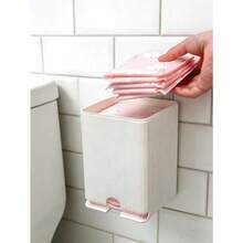 1PC Multifunctional Wall-Mounted Storage Box, Luxury Design, Dust-Proof Bathroom Organizer, Suitable For Sanitary Pads, Cotton Swabs, Tissues, Home Hygiene Products Storage, Integrated Dust-Proof Lid Design, Bathroom Wall Tidy Essential, Discreet Storage For Elegant Protection - Multicolor - View 7