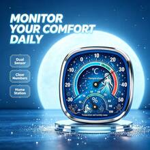 12 Zodiac Signs Home Mechanical Thermometer & Hygrometer, Battery-Free Dual Scale Temperature & Humidity Meter, High Sensitivity Indoor Universal Monitoring Gauge - A - View 1