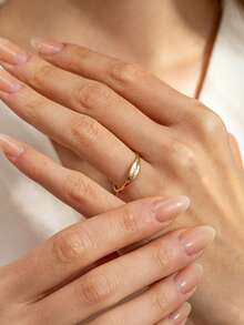 Custom Name Personalized Engraved Ring, Stainless Steel Oval Promise Ring Jewelry - Multicolor - View 4