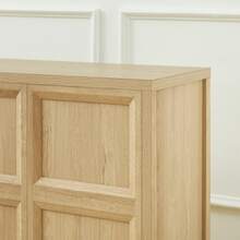 Natural Oak Sideboard - 160x40x80 Cm - Oak - View 9