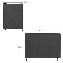 Funda protectora para columpio de jardín  Swing de 3 plazas, resistente al agua y al frío, lona resistente a los rayos UV, cubierta protectora, tela Oxford 600D resistente a desgarros, 205x124x164cm, color negro. - Gris oscuro + poliéster - Ver 4