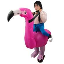 Halloween Christmas Party Flamingo Inflatable Costume, Unisex Inflatable Costume, Holiday Personalized Outfit Inflatable Costume, Blower Included, Battery Not Included - Flamingo - View 8