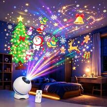1 buah Lampu Proyeksi Pola Natal Halloween, Lampu Pesta Liburan, Berputar 360°, Cocok untuk Kamar Tidur, Ruang Tamu, Langit-langit dan Dinding Asrama, Dekorasi Suasana Langit Berbintang, Hadiah Ulang Tahun, Bertenaga USB - lampu proyeksi - View 1