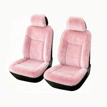 9pcs/Set 5-Seater Car Plush Seat Covers, Includes 2 Front Single Seats, Full Set Women's Pink Winter Plush Style, Universal Size, Knitted Fabric, Machine Washable, Suitable For Friends, Graduation Season, Back To School, Christmas Decor, Valentine's Day, Parents, Halloween, Thanksgiving, Birthday And New Year Personalized Gifts - Seat Covers - View 14