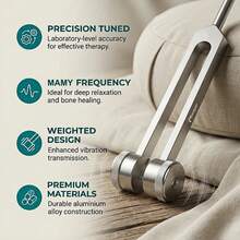 Miwayer Tuning Forks Set 128Hz 256Hz 512Hz With Hammer & Bag, Professional Sound Therapy Instruments For Healing, Chakra, Yoga - 128 256 512Hz - View 3