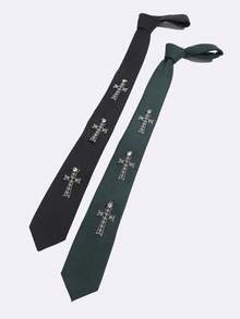 1 pieza colgante de cruz de estilo gótico desgastado en plata, accesorio de corbata de unicolor - Multicolor - Ver 3